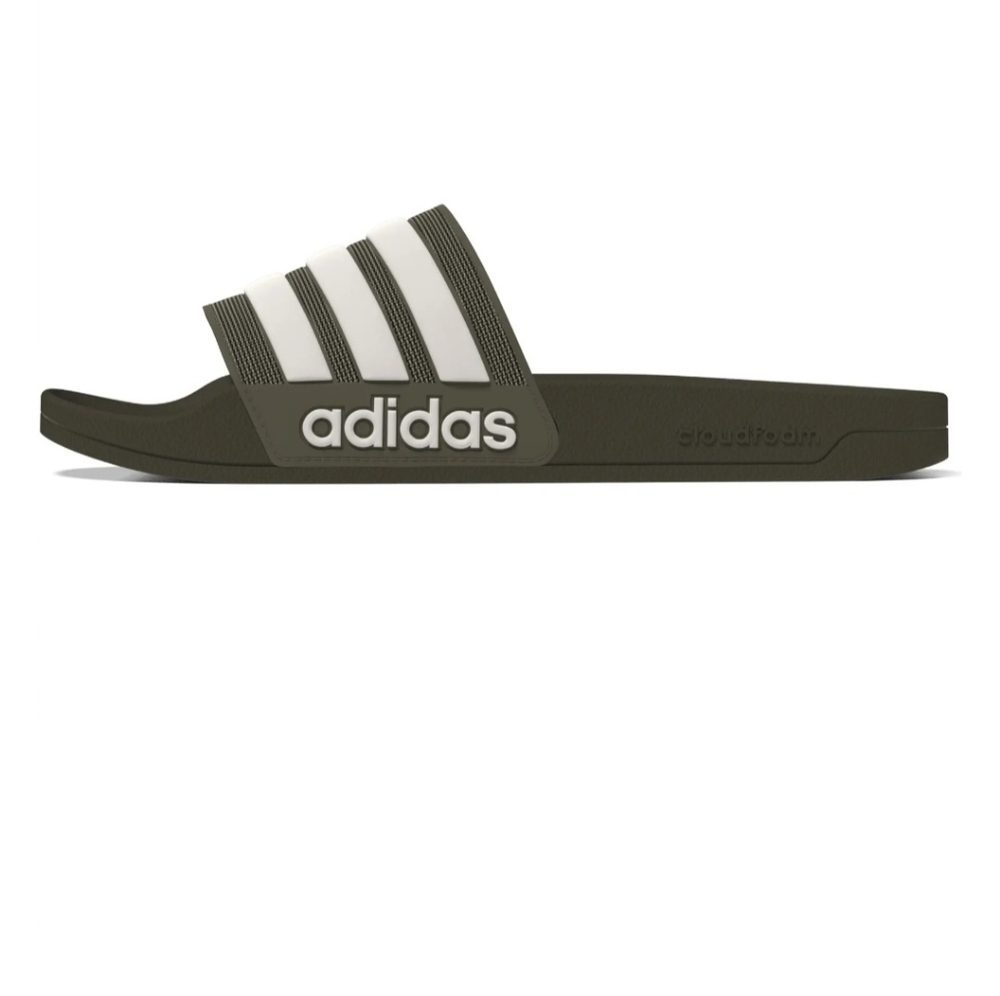 Adidas Adilette Shower Slides - Mens Black with white stipes NIB Multiple Sizes - Picture 3 of 4